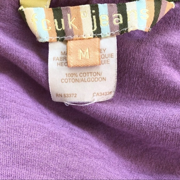 French Connection Purple Cotton Sleeveless Top - Picture 3 of 3